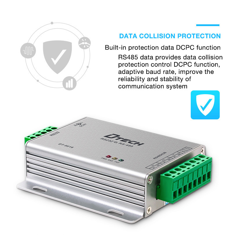 Dtech High Speed RS232 To RS485 HUB Converter supports three connection methods Industrial converter series