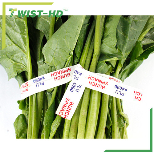 label twist ties for vegetable/fruit binding