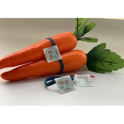 rubber band tags for vegetable/fruit