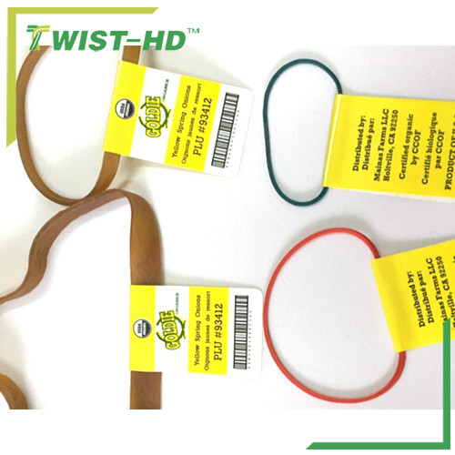 rubber band tags for vegetable/fruit