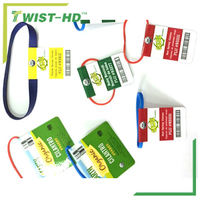 rubber band tags for vegetable/fruit