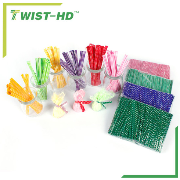 Colourful pet twist tie for giftbags