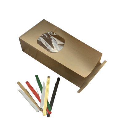 Different colours paper tin tie for coffee bag closure