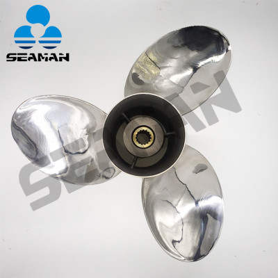 Outboard Stainless Steel Propeller 15 1/2 x17 Left Hand Rotation Props with Good Quality