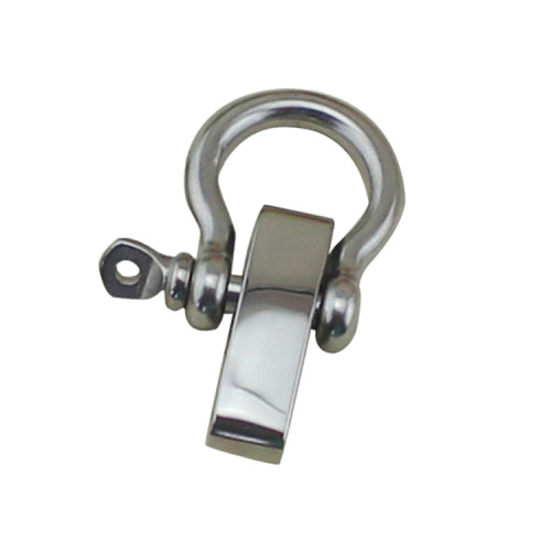 JIS Bow Shackle Stainless Steel High Polished with Safety Pin