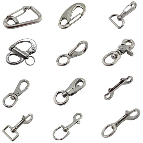 SS316 Simple Spring Hook Rigging Hardware for Wire Cable