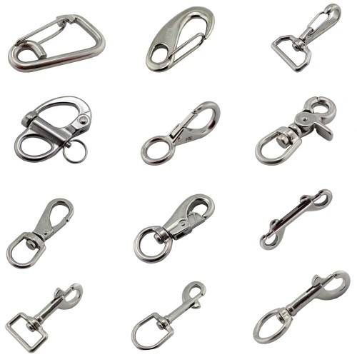 Sing Head Hook SS316 Elliptical Ring for Dog Rope