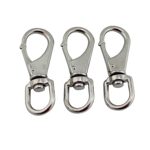 Sing Head Hook SS316 Elliptical Ring for Dog Rope