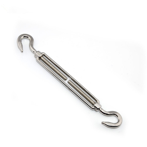 Mini Stainless Steel JIS Type SS304 Hook and Hook Turnbuckle for Shade Sail and Wire Cable