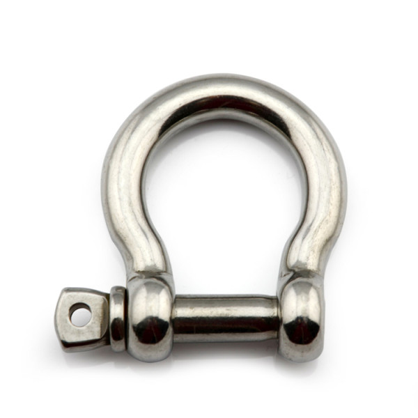 JIS Bow Shackle Stainless Steel High Polished with Safety Pin