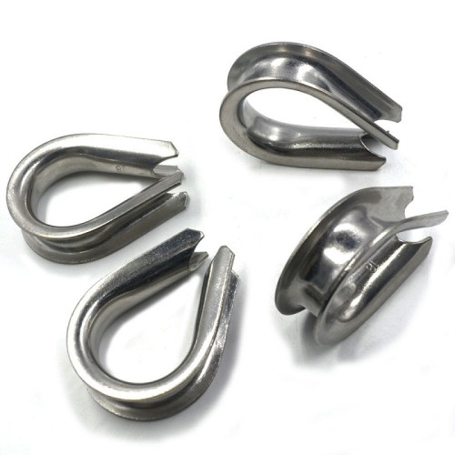 US Type 1/8 Wire Rope Thimble Clamp G414 Stainless Steel 316