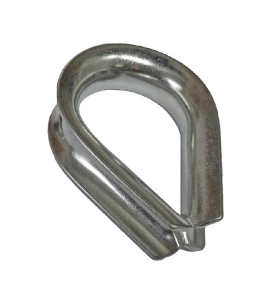 SS304 3/8 US Type Thimble G411 on Wire Rope Thimbles