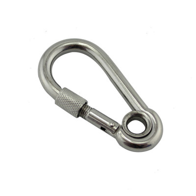 SS316 High Quality Carabiner Hook with Screw Nut and Eyelet