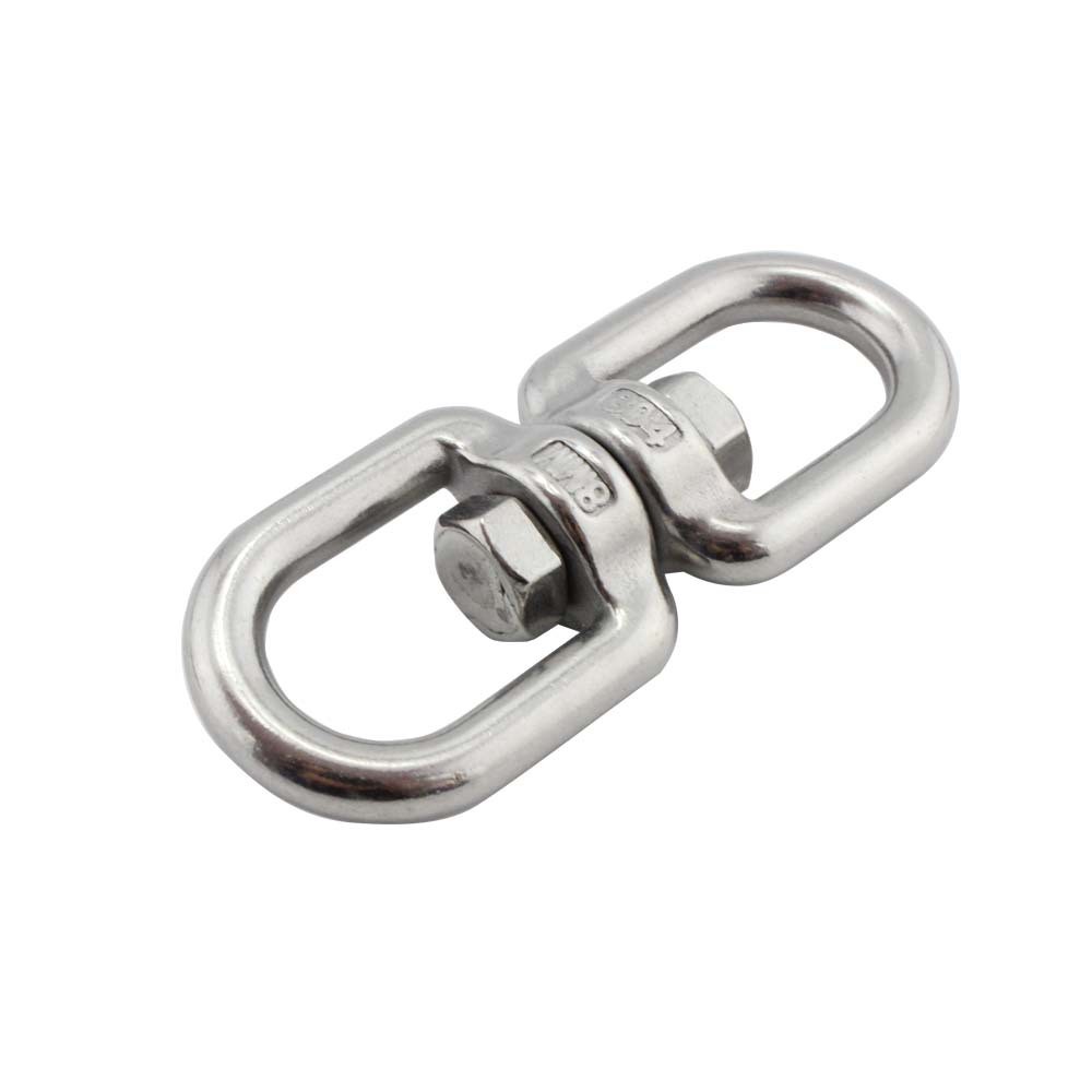 Stainless Steel Eye Eye Double Ring Swivels for Wire Rope Lifting