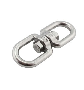 Stainless Steel Eye Eye Double Ring Swivels for Wire Rope
