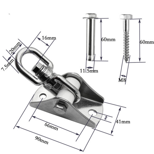 Stainless Steel Ceiling Anchor Plate Mount Aerial Yoga Fittings Crossfit Olympic Gymnastics Rings Accessories