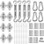 Shade Sail Hardware Kit for Triangle Rectangle Sun Shade Sail Installation, 304 Grade Stainless for Garden Outdoors
