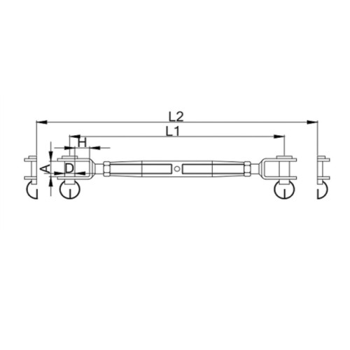 Stainless Steel Turnbuckle M6 Marine Grade 316  Jaw Wire Rope Fork Rigging Screw|Bottle Screws