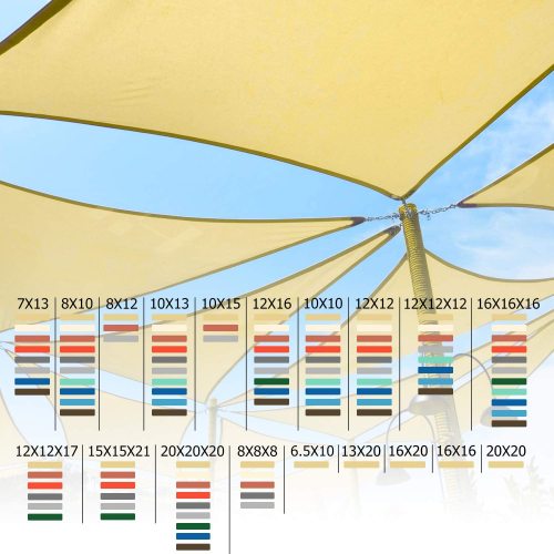 HDPE Triangle Sun Shade Sail shade sail patio for Patio UV Block and Outdoor