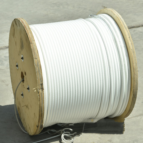 White Aircraft Cable 12mm PVC Coated Aircraft Cable Hot Galvanized for Tensile Structure or Shade sail