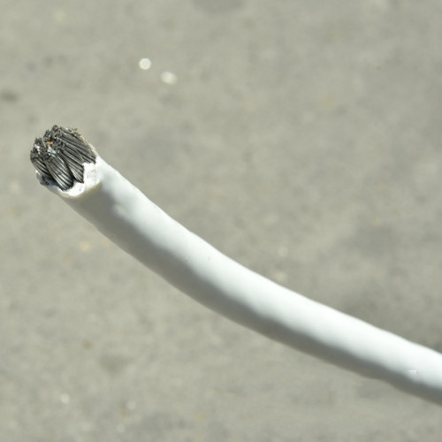 White Aircraft Cable 12mm PVC Coated Aircraft Cable Hot Galvanized for Tensile Structure or Shade sail