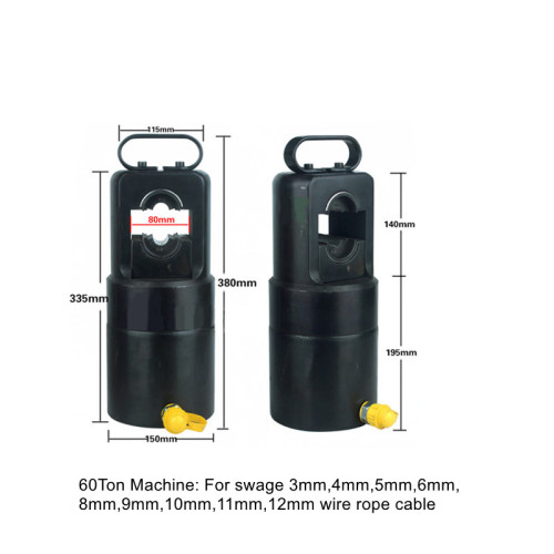 Cable Railing Swage Tool|Hydraulic Swaging Machine | Hydraulic Crimping Tools 60T for Machine Swage Stud Deck Rail System