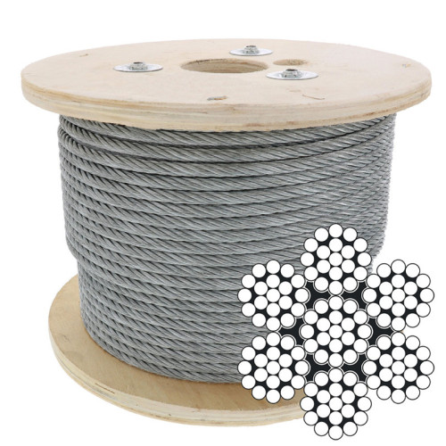 White Aircraft Cable 12mm PVC Coated Aircraft Cable Hot Galvanized for Tensile Structure or Shade sail
