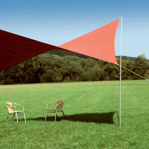 Triangle Sun Shade Sail Type with Strips Durable UV Shelter Canopy for Patio Outdoor Garden or Backyard