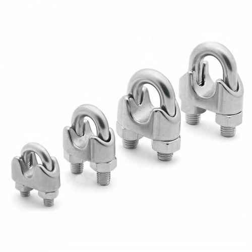 SS304 Wire Rope Clips 1/2 inch for Boat Heavy Duty U-Bolt Type Wire Rope Clamps DIY Crafts Works