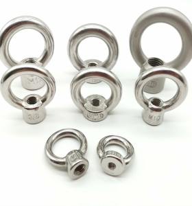Stainless Steel Eye Bolts 1/4 Thread DIN580 Eye Screw Marked with Size and SS304 Material for Lifting