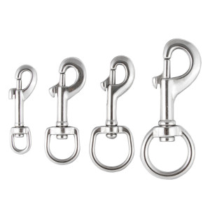 Stainless Steel Dog Leash Snap Hooks Elliptical Single Head For Dog Leash Nylon Cable | Swivel Snap Hook China Factory Wholesale Price