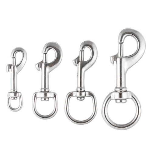 Stainless Steel Dog Leash Snap Hooks Elliptical Single Head For Dog Leash Nylon Cable | Swivel Snap Hook China Factory Wholesale Price