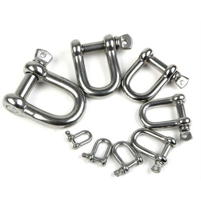 Stainless d Shackle Heavy Duty 1/2 Size with Safety Pin Shackles for Wire Rope and Chain