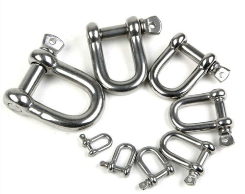 Stainless d Shackle Heavy Duty 1/2 Size with Safety Pin Shackles for Wire Rope and Chain
