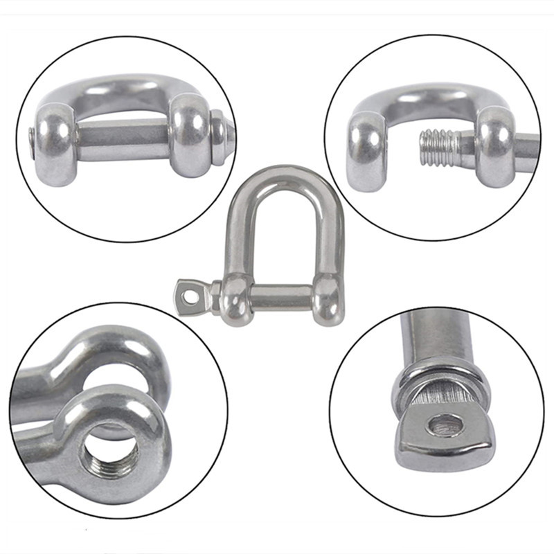 Stainless d Shackle Heavy Duty 1/2 Size 