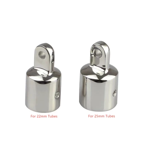 Stainless Steel Pipe Eye End Cap 1Inch Fitting Hardware /Marine Boat Yacht External Eye End / Canopy Tube End