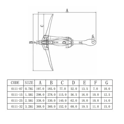 1.5 KG/0.7KG Docking Hardware Boat Folding Grapnel Anchor For Boat Marine Yacht 316 Stainless Steel Durable