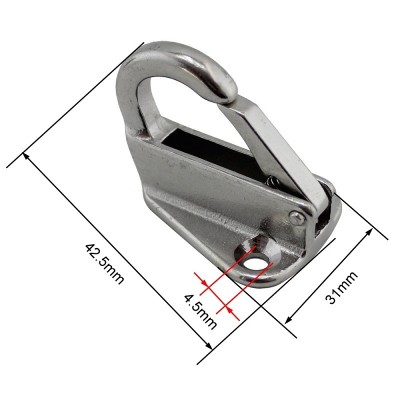 Closed Eye Fender /Marine Fending Hook With Closed Spring Clip /Pad Eye Fender Hook Fender Hook