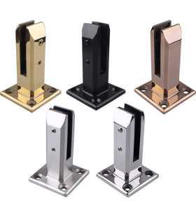 Stainless Steel Indoor Staircase Frameless Glass Railing Spigot Side Mounted Pool Fence Glass Spigots