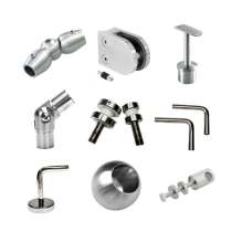 Glass Handrail Fittings Tube Connector Glass Standoff Handrail Metal Bracket Balustrade Railing Handrail Accessories