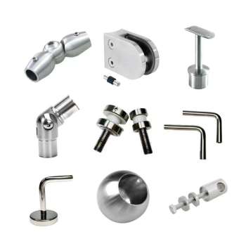 Glass Handrail Fittings Tube Connector Glass Standoff Handrail Metal Bracket Balustrade Railing Handrail Accessories
