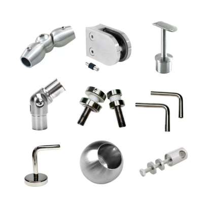 Glass Handrail Fittings Tube Connector Glass Standoff Handrail Metal Bracket Balustrade Railing Handrail Accessories