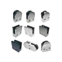 Stainless Steel Square Balcony Glass Clamp for Railings Bolt Type Clamps