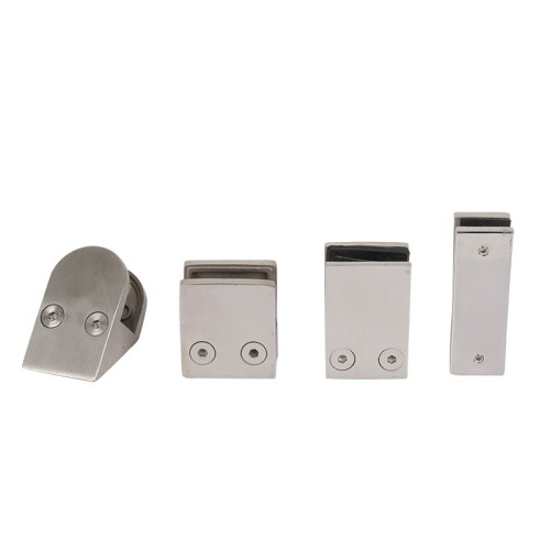 Stainless Steel Square Balcony Glass Clamp for Railings Bolt Type Clamps