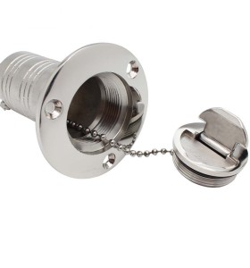 Marine Deck Filler 316 Stainless Steel - Fuel & Water Boat Tank Filler | Corrosion Resistant