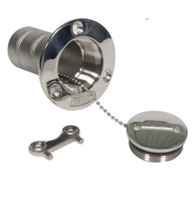 Marine Deck Filler 316 Stainless Steel - Fuel & Water Boat Tank Filler | Corrosion Resistant