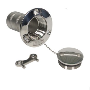 Marine Deck Filler 316 Stainless Steel - Fuel & Water Boat Tank Filler | Corrosion Resistant