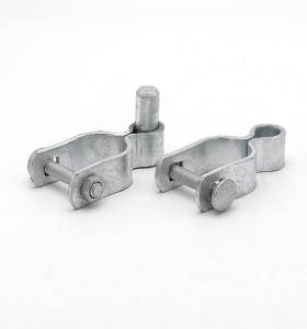 Heavy-Duty Hot-Dipped Galvanized Chain Link Gate Hinge Set with Bolts and Nuts