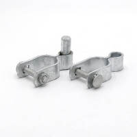 Heavy-Duty Hot-Dipped Galvanized Chain Link Gate Hinge Set with Bolts and Nuts