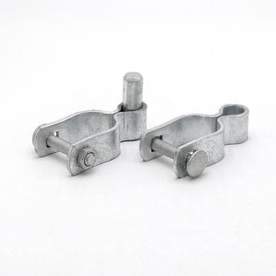 Heavy-Duty Hot-Dipped Galvanized Chain Link Gate Hinge Set with Bolts and Nuts